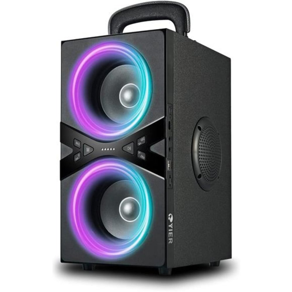 Bluetooth Speakers, Wireless TWS Portable Bluetooth Speaker with Lights,100dB